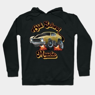 Retro Old School Muscle Car Cartoon Graphic Hoodie